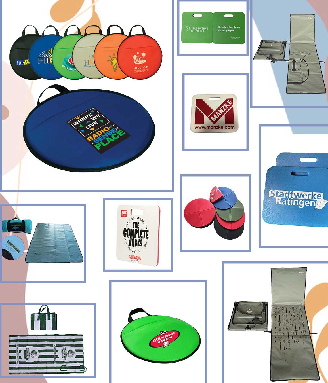 custom seat cushion, camping seat pad, sit pad for backpacking, folding camping seat mat